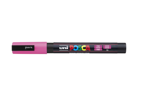 Marķieris ūdens bāzes UNI Posca PC-3M rozā (13)