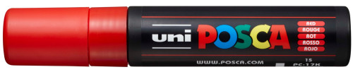 Marķieris ūdens bāzes UNI Posca PC-17K sarkans (15)