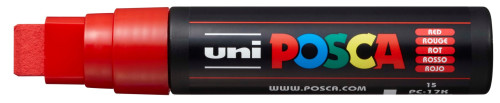 Marķieris ūdens bāzes UNI Posca PC-17K sarkans (15)