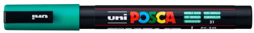 Marķieris ūdens bāzes UNI Posca PC-3M smaragdzaļš (31)