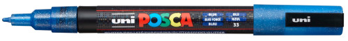 Marķieris ūdens bāzes UNI Posca PC-3ML glitter zils (33)