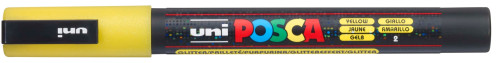 Marķieris ūdens bāzes UNI Posca PC-3ML glitter dzeltens (2)