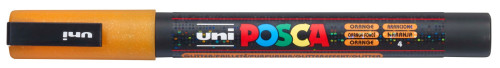 Marķieris ūdens bāzes UNI Posca PC-3ML glitter oranžs (4)