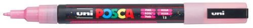 Marķieris ūdens bāzes UNI Posca PC-3ML glitter rozā (13)