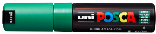 Marķieris ūdens bāzes UNI Posca PC-7M zaļš (6)