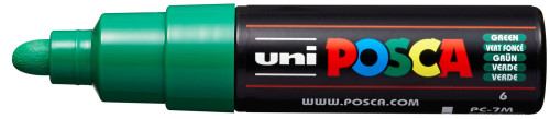 Marķieris ūdens bāzes UNI Posca PC-7M zaļš (6)