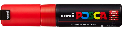 Marķieris ūdens bāzes UNI Posca PC-7M sarkans (15)