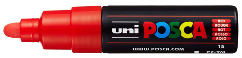 Marķieris ūdens bāzes UNI Posca PC-7M sarkans (15)
