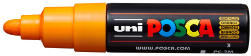 Marķieris ūdens bāzes UNI Posca PC-7M gaiši oranžs (3)
