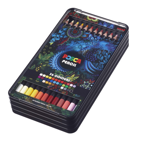 Zīmuļkrāsas UNI Posca KPE-200 36 krāsas