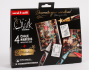 Marķieru-krītu UNI Chalk PWE-5M komplekts N01 "Christmas Tradicional" 4 krāsas