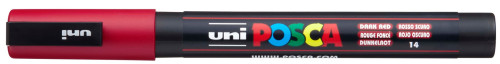 Marķieris ūdens bāzes UNI Posca PC-3M tumši sarkans (14)