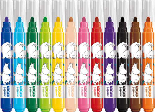 Flomāsteri MAPED Jumbo "Moomin" 12 krāsas, kartona blisterī