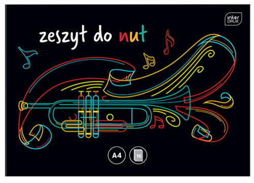 Nošu burtnīca INTERDRUK A4 16lp