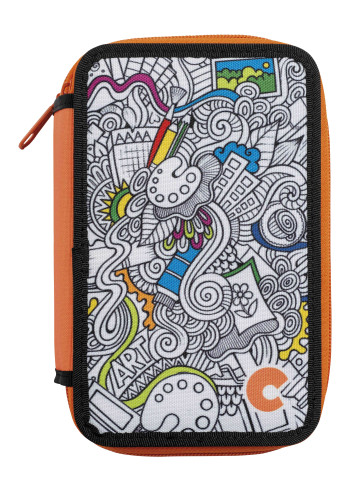 Penālis CARIOCA 3-daļīgs ar piederumiem Color, oranžs 42912