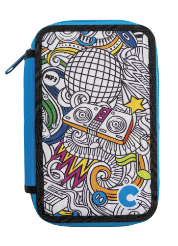 Penālis CARIOCA 3-daļīgs ar piederumiem Color, zils 42912