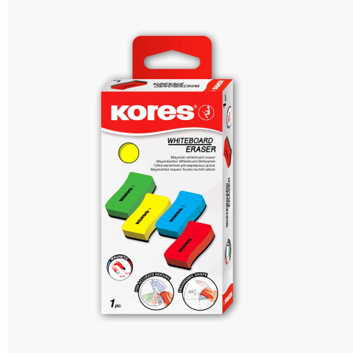 Tāfeles magnetiskais sūklis KORES asorti krāsas