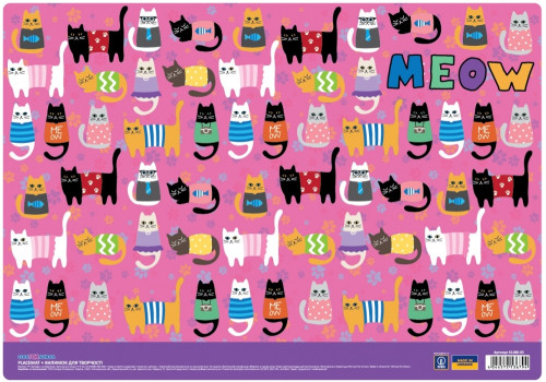 Galda nosegs PP 385*270mm 500µm, Funny Cats 69001-05