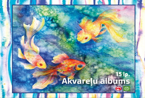 Albums akvareļiem A4 210g/m2 15lp