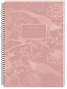 Koledžbloks INTERDRUK A5 100lp # mīksts vāks, Metallic Rose