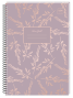 Koledžbloks INTERDRUK A5 100lp # mīksts vāks, Metallic Rose