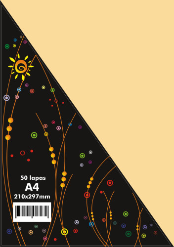 Papīrs krāsains 80g A4 50lp vanīļa Nr.12 Beach