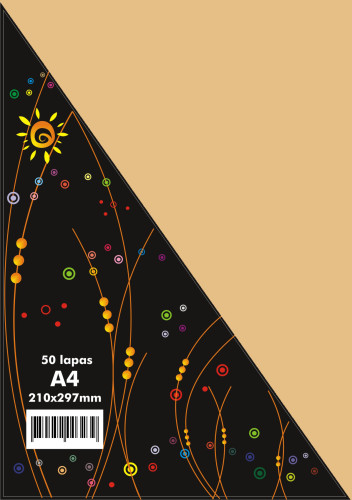 Papīrs krāsains 80g/m2 A4 50lp oranžs Nr.24