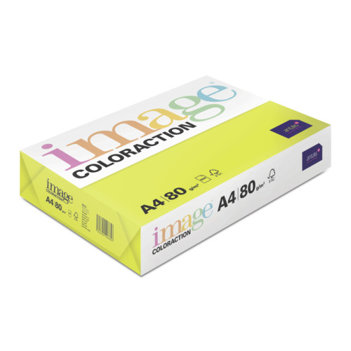Papīrs IMAGO COLOR 80g A4 500lp Ibiza neon dzeltens