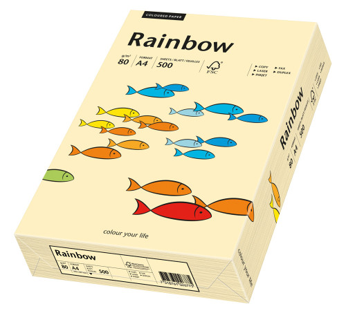 Papīrs RAINBOW 80g/m2 A4 500lp smilšu krāsa Nr.06