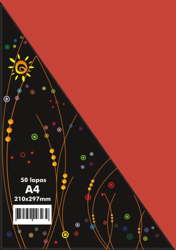 Papīrs krāsains 80g A4 50lp sarkans Nr.29 Chile