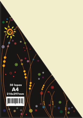 Papīrs krāsains 80g/m2 A4 50lp krēmkrāsa Nr.03