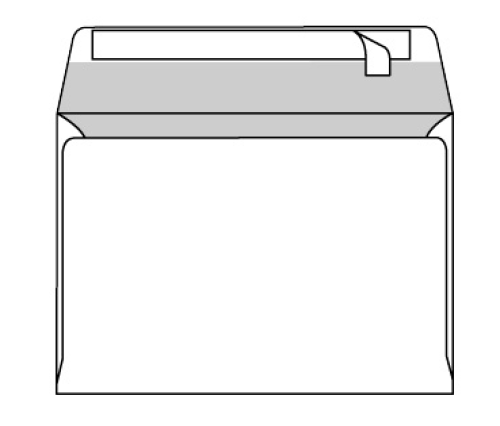 Aploksne Postac C6 114*162mm 80g/m2 ar silikona lenti