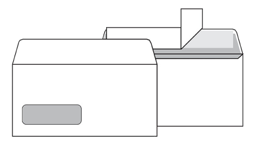Aploksne BONG E65 110*220mm 80g/m2 ar silikona lenti