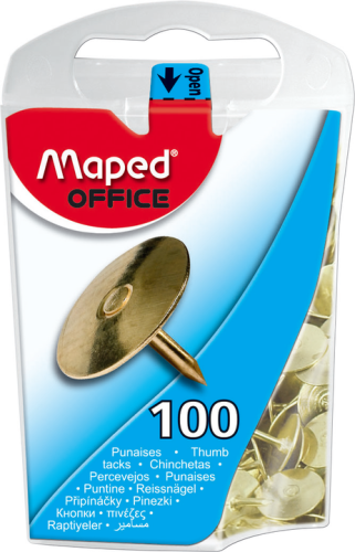 Spraudites MAPED d=10mm 100gab. misiņa plastmasas kastītē