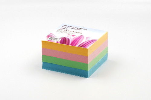 Piezīmju papīrs 8,7*8,7cm 80g 500lp pavasara krāsas