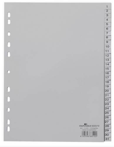 Dokumentu dalītājs DURABLE A4 1-31