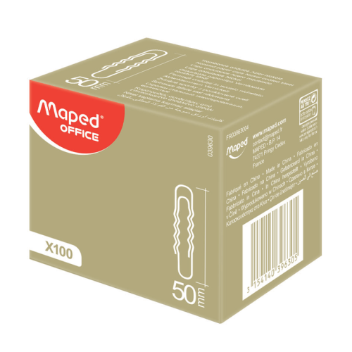 Saspraudes MAPED 50mm gofrētas 100gab. kartona kastītē