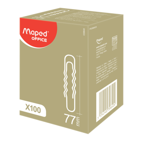 Saspraudes MAPED 77mm gofrētas 100gab. kartona kastītē