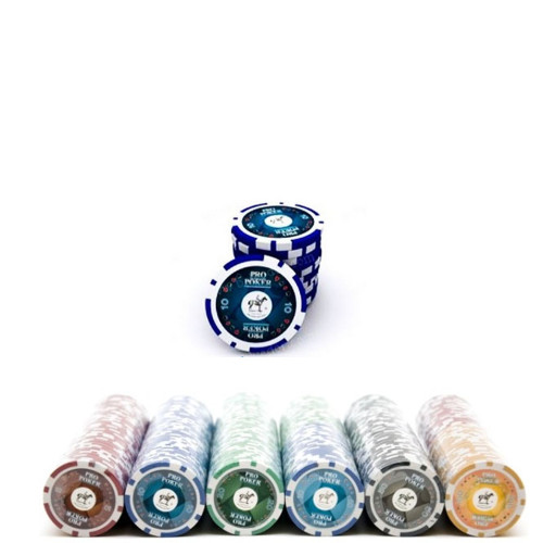 Poker žetoni, nominals "10" zili, tubā 50gab.