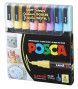 Marķieris ūdens bāzes UNI Posca PC-3M 8 krāsas PP, soft color