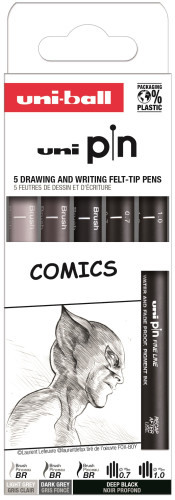 Marķieru komplekts UNI PIN "Comics" 5 gab. ASP019