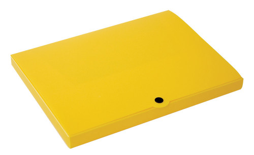 Mape ar spiedpogu MULTI-S, PP A4 2cm, dzeltena