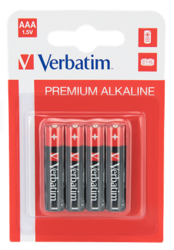 Baterijas VERBATIM AAA Alkaline 4 gab.