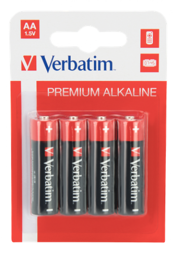 Baterijas VERBATIM AA Alkaline 4 gab.
