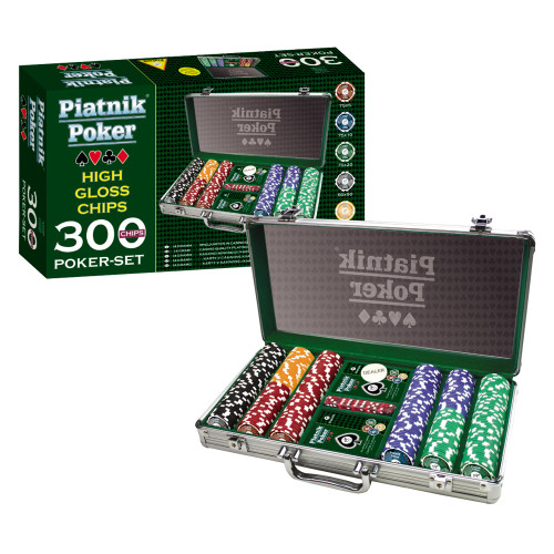 Pokera spēles komplekts-koferis PIATNIK 300 žetoni
