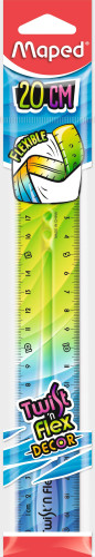 Lineāls MAPED Twist'n Flex 20cm elastīgs, Dekor