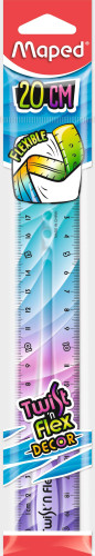 Lineāls MAPED Twist'n Flex 20cm elastīgs, Dekor