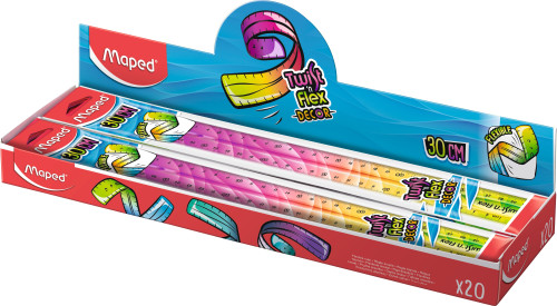 Lineāls MAPED Twist'n Flex 30cm elastīgs, Dekor