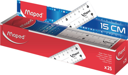 Lineāls MAPED Classic 15cm PP maisiņā