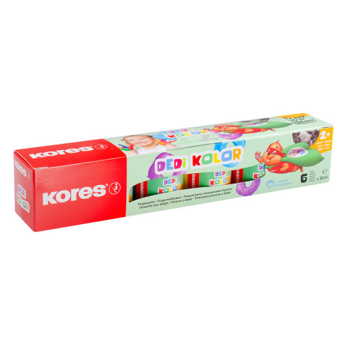 Pirkstu krāsas KORES Dedi Kolor 6 krāsas*30ml